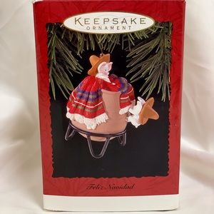 Vintage NIB Hallmark Keepsake Ornament 1996 Feliz Navidad